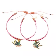 Djeco Bird Ribbons ékszerkészítő készlet madaras mintákkal és színes szalagokkal
