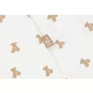 Jollein textil címke és varrás részlete a finom szövésű Mini Teddy Bear mintás pamutanyagon