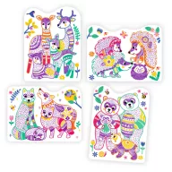   Djeco Meglepetés színező - Erdei állatcsalád - Forest families