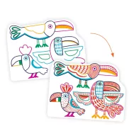 Djeco Meglepetés színező - Vadállatok - Wild families