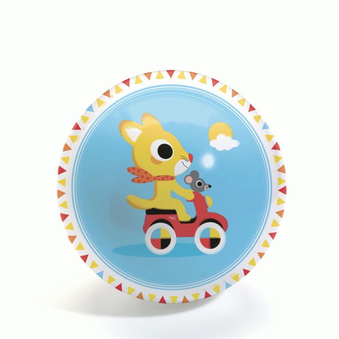 DJECO Gumilabda, ∅ 12 cm - Bájos verseny - Cute race Ball