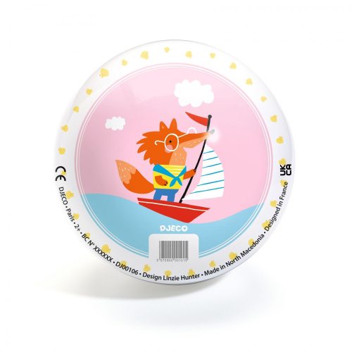 DJECO Gumilabda, ∅ 12 cm - Vitorláshajós - Love boat ball