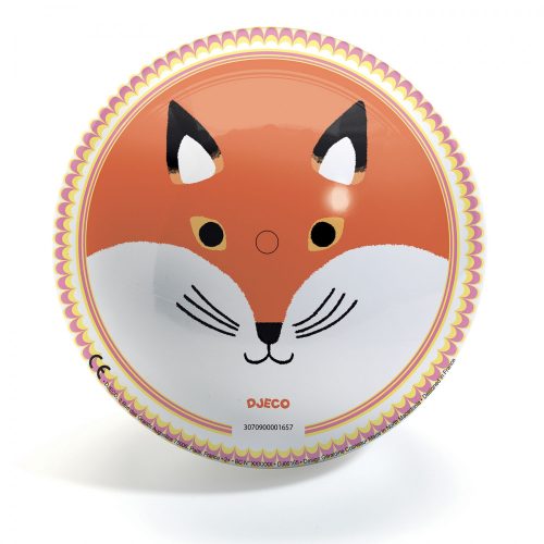 DJECO Gumilabda, ∅ 22 cm - Medve és róka - Bear & Fox Ball