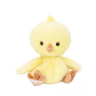 Bukowski Baby Chicky 15 cm-es sárga plüss csibe ülő pozícióban fehér háttér előtt