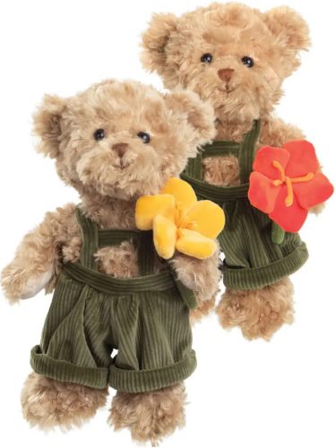 Bukowski plüss - Romantic Teddy sárga virággal - 25 cm