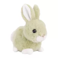 Bukowski mini plüss nyuszi Lime zöld színben, fehér tappancsokkal és fülekkel, 15 cm-es méretben
