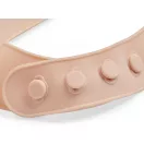 Jollein szilikon előke Pale pink színben, állítható gombolással és morzsafogó zsebbel