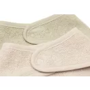Jollein nyálkendő kétállásos patentos záródása és puha pamutszegélye közelről