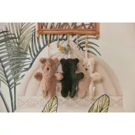 Jollein Teddy zöld bouclé cumikendő maci formában, fehér akasztóval