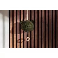 Jollein zenélő Teddy zöld színű bouclé macifej függő textil akasztóval és fa karikával