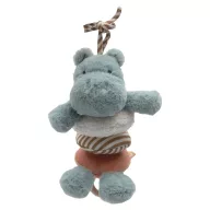 Jollein Hippo Happy felhúzható zenélő víziló babajáték puha rétegekkel és felakasztóval