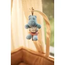 Jollein Hippo Happy felhúzható zenélő víziló babajáték zöld és terrakotta színben