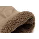 Jollein kézmelegítő kesztyű puha barna teddy bélésének részletfotója