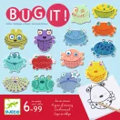 Djeco Bug'it Bogaras rajzolós társasjáték kék doboza színes bogárfigurákkal