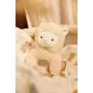 Jollein Alpaca Paco plüss rágóka puha bézs figurával és texturált rágógyűrűvel