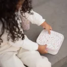Little Dutch XL uzsonnás doboz Fairy wonders virágos mintával, kivehető bento tárolókkal és villával
