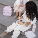 Little Dutch XL uzsonnás doboz Fairy wonders virágos mintával, kivehető bento tárolókkal és villával