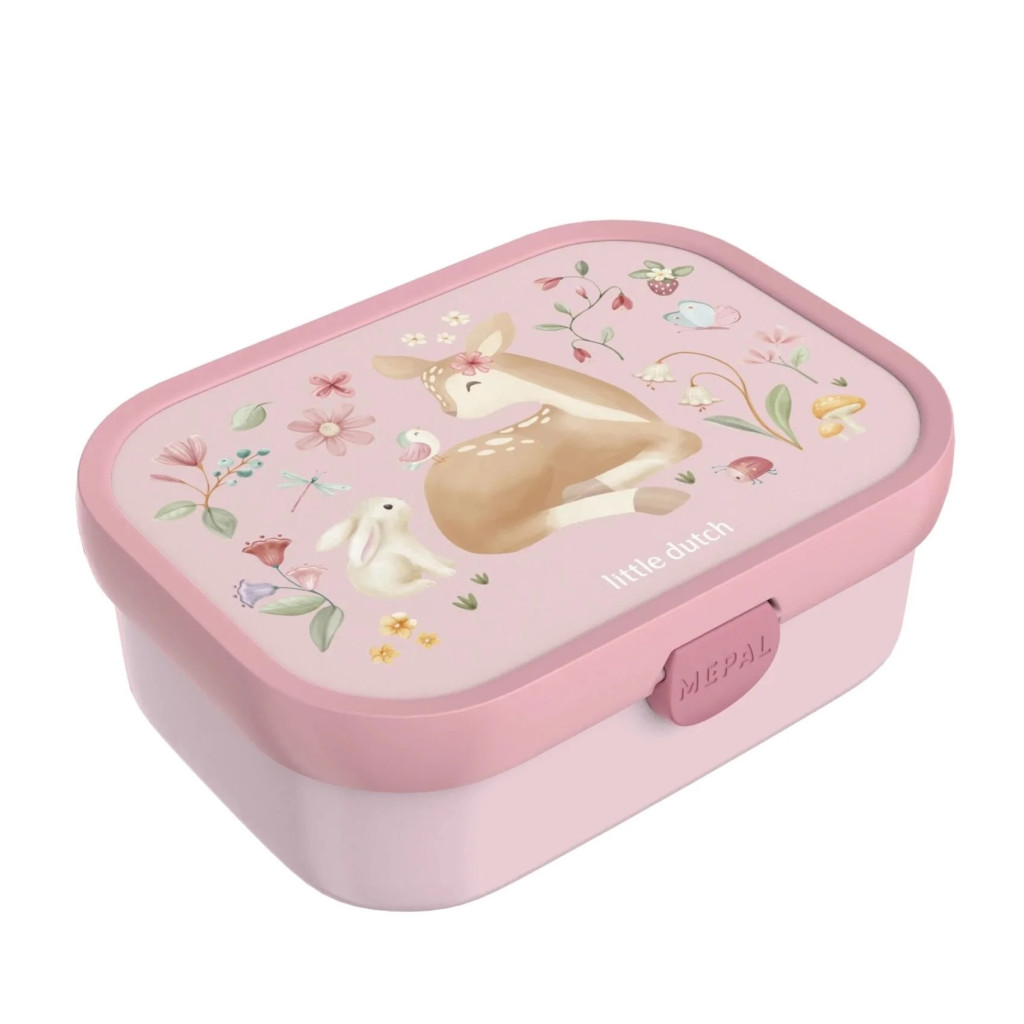 Little Dutch uzsonnás doboz - Fairy Garden - kivehető bento rekesszel és villával