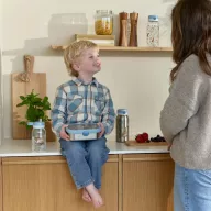 Little Dutch szívószálas kulacs 450 ml átlátszó palack erdei állatos mintával