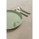 Little Dutch Little Farm 22 cm-es műanyag gyerek tányér és hozzá illő evőeszközök