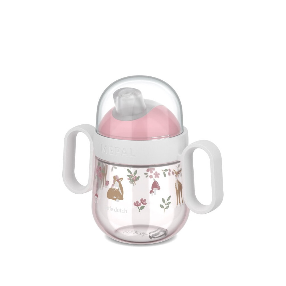 Little Dutch csöpögésmentes tanulópohár 200 ml - Fairy Garden - puha ivócsőrrel, 6 hónapos kortól