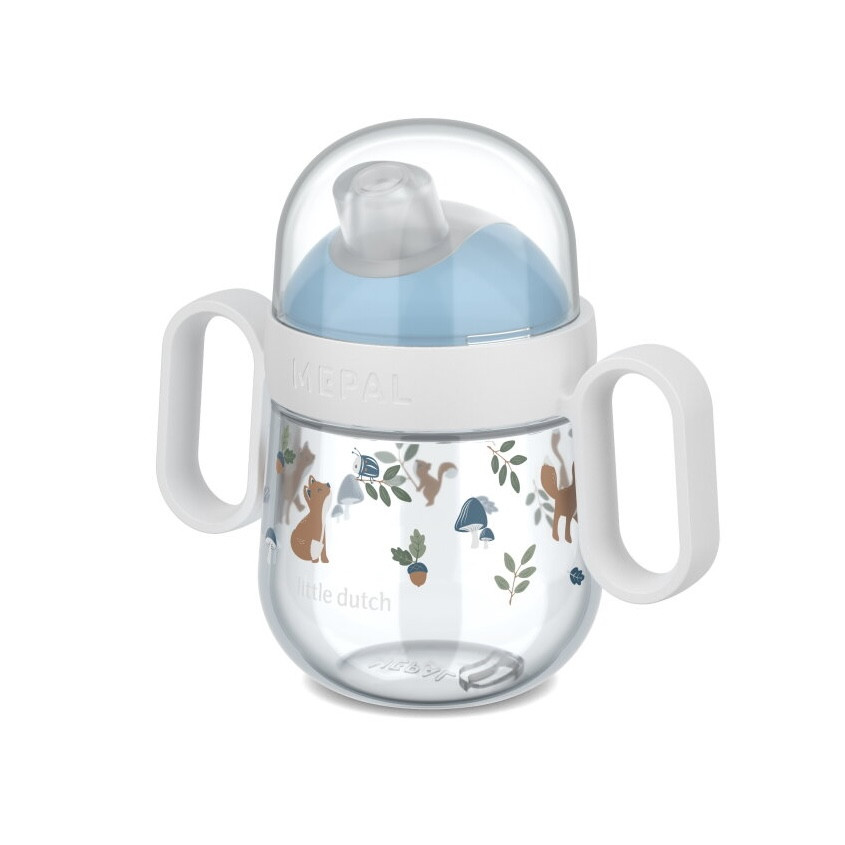 Little Dutch csöpögésmentes tanulópohár 200 ml - Forest Friends - erdei mintás csőrös itatópohár