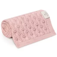   My Memi flower bambusz-pamut kötött takaró - Vintage rózsaszín