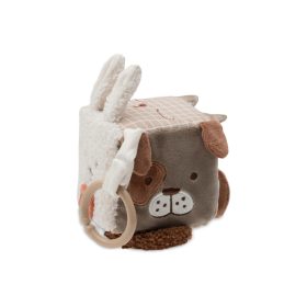 Minimal készségfejlesztő plüss kocka - Animal Friends