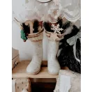 Mrs Ertha Wellies gumicsizma – Flower buds glitter
