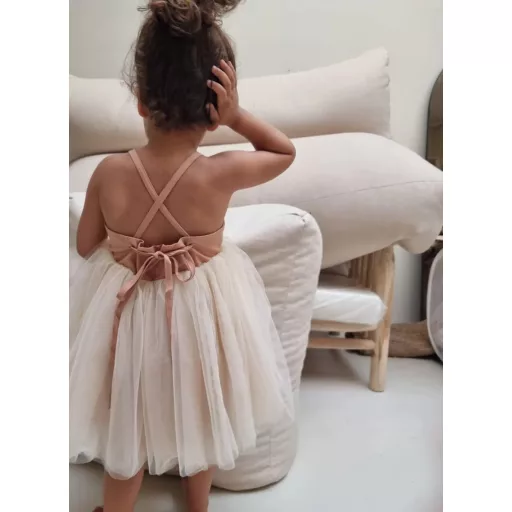 Mrs Ertha Rosie tüll ruha - Blush