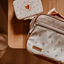 Mrs Ertha Soft Squares osztott uzsonnás doboz bézs kockás mintával és jégkrémes grafikával