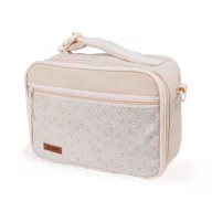 Mrs Ertha Little Daisys hűtőtáska krémszínű alapon apró százszorszép mintával és csatos hordozófüllel