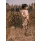 Mrs Ertha Drizzles Flower Buds félig áttetsző, virágmintás gyerek esőkabát beépített kapucnival