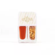 Mrs Ertha Aquabelles Golden Giggles kétoldalú gyerek körömlakk terrakotta és arany csillagos glitteres üvegben