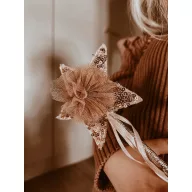 Mrs Ertha Glitter varázspálca flitteres arany csillaggal és rózsaszín szalagokkal