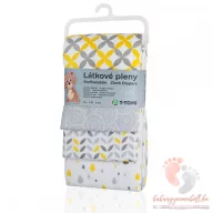   Soft mintás textil pelenka válogatás 4 db-os - Szürke sárga mintás