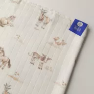 Bamboo Line Little Farm 100% bambusz takaró tanyasi állat mintával