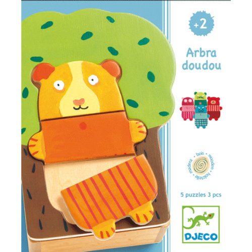 DJECO Képkirakó - Cukibocs - Tree cuddly puzzle