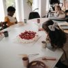 Mushie négyzetes lapostányér - krémfehér