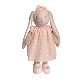 Bukowski plüss - Lenka nyuszi 30 cm rószaszín ruhában
