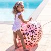 Swim Essentials felfújható spriccelő strandlabda 60 cm - Rose Gold Leopard