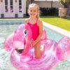 Swim Essentials ride-on matrac - Neon Leopard Flamingo