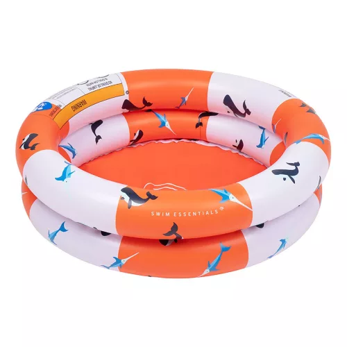 Swim Essentials Gyerek Medence 60 cm - Red-White Whale használat közben