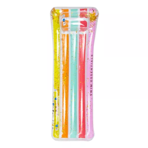 Swim Essentials Luxe Felfújható Matrac - Rainbow with Glitter részletek
