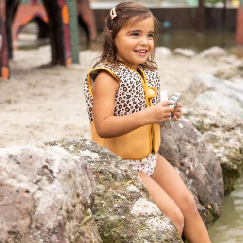 Swim Essentials úszómellény 2-3 év - Beige Leopard