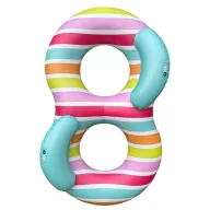   Swim Essentials dupla úszógumi 190 cm - Striped Rainbow Dubble