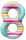 Swim Essentials dupla úszógumi 190 cm - Striped Rainbow Dubble