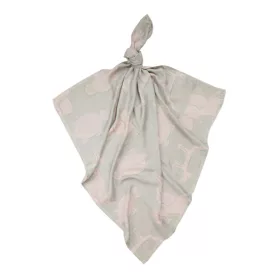 Light állatos bambusz takaró 120x120 - Rózsaszín szürke