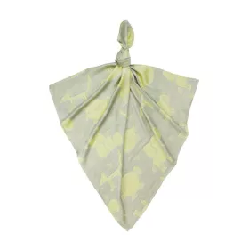 Light állatos bambusz takaró 120x120 - Sárga szürke