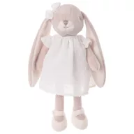 Bukowski Lena nyuszi 30 cm-es plussfigura feher pottyos ruhaban es masnival